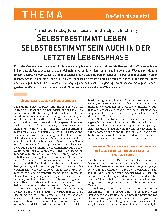 Vorschauseite 1: Selbstbestimmt leben - selbstbestimmt sein auch in der letzten Lebensphase