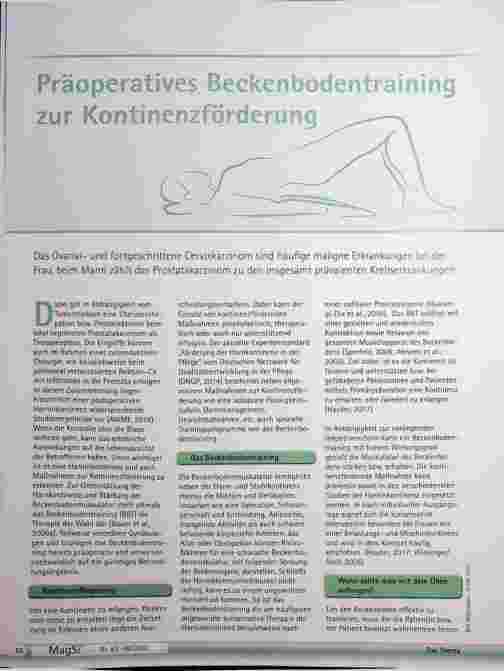 Vorschauseite 1: Präoperatives Beckenbodentraining zur Kontinenzförderung