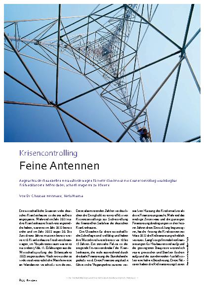 Vorschauseite 1: Krisencontrolling Feine Antennen