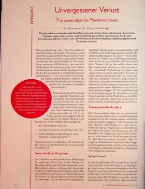 Vorschauseite 1: Unvergessener Verlust Therapieansätze bei Phantomschmerz