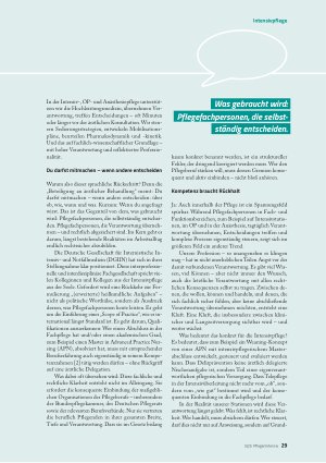 Vorschauseite 2: „Pflege“ kann mehr – wenn man sie lässt Statement für klare Rechte statt bloßer Beteiligun