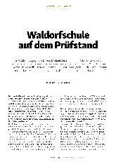 Vorschauseite 1: Waldorfschule auf dem Prüfstand