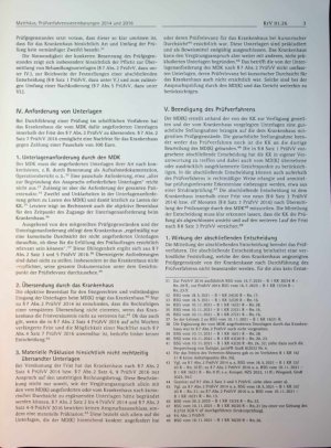 Vorschauseite 3: Die Regelungen der Prüfverfahrensvereinbarungen 2014 und 2016 in der Rechtsprechung des Bundessozialgerichts