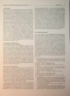Vorschauseite 5: Die Regelungen der Prüfverfahrensvereinbarungen 2014 und 2016 in der Rechtsprechung des Bundessozialgerichts