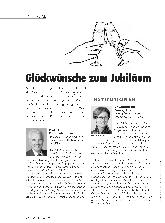 Vorschauseite 1: Glückwünsche zum Jubiläum