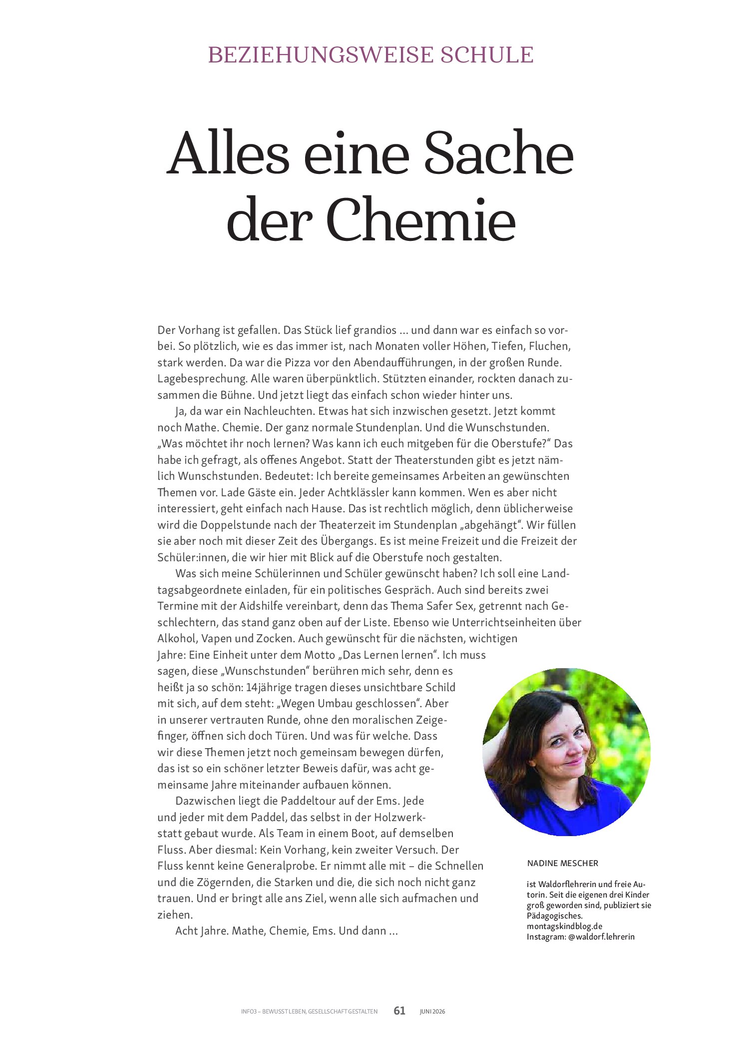 Vorschauseite 1: Alles eine Sache der Chemie