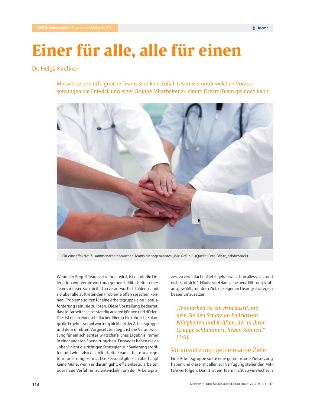 Vorschauseite 1: Einer für alle, alle für einen