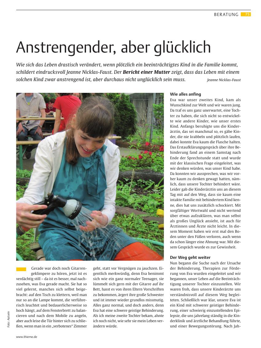 Vorschauseite 1: Anstrengender, aber glücklich