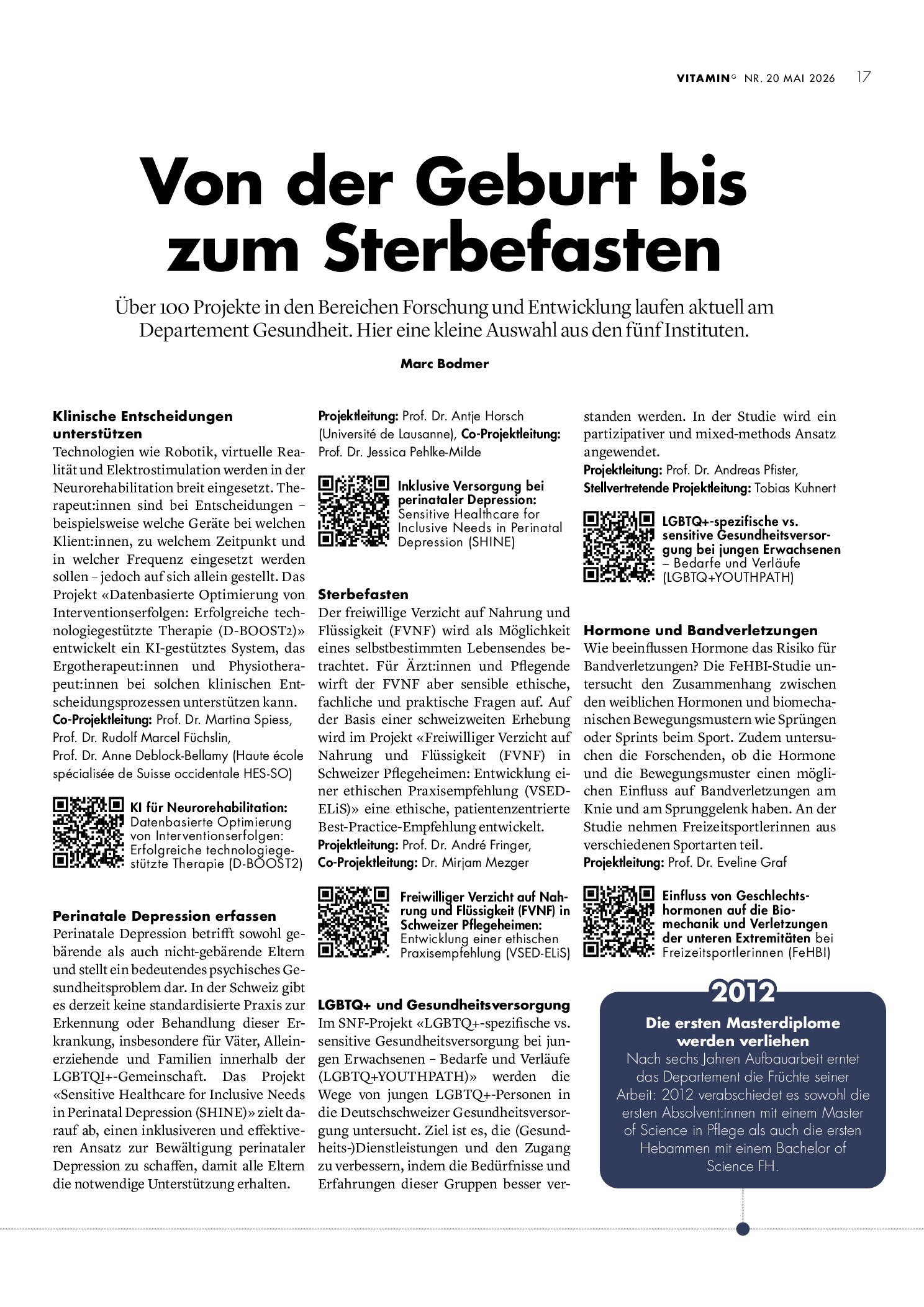 Vorschauseite 1: Von der Geburt bis zum Sterbefasten