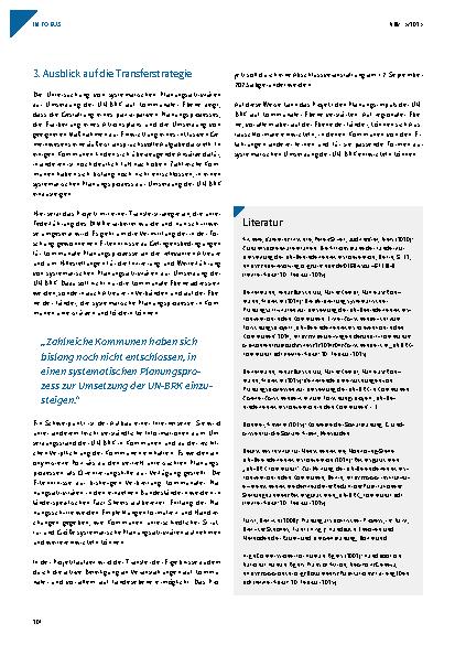 Vorschauseite 6: Systematische Planungsaktivitäten zur Umsetzung der UN-Behindertenrechtskonvention auf kommunaler Ebene