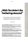 Vorschauseite 1: "Mich fasziniert das Freiheitspotenzial."
