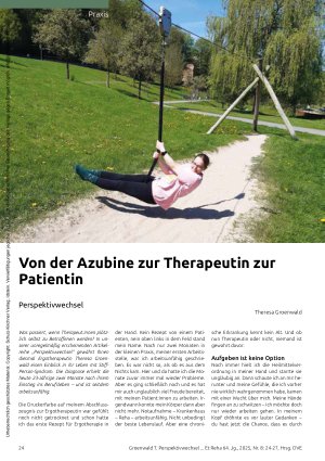 Vorschauseite 1: Von der Azubine zur Therapeutin zur Patientin