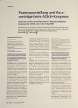 Vorschauseite 1: Posterausstellung und Kurzvorträge beim ADKA-Kongress
