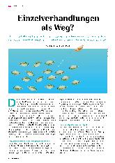 Vorschauseite 1: Einzelverhandlungen als Weg?
