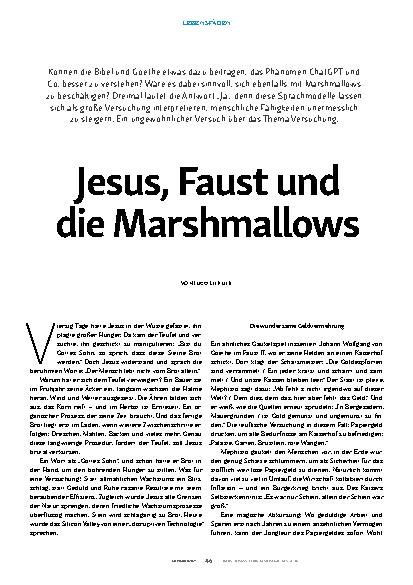 Vorschauseite 1: Jesus, Faust und die Marshmallows