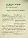 Vorschauseite 1: Aktuelles aus der Kinderheilkunde: Kongress für Kinderund Jugendmedizin