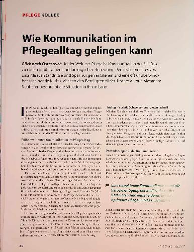 Vorschauseite 1: Wie Kommunikation im Pflegealltag gelingen kann
