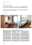 Vorschauseite 1: Patientenzimmer: Komfortabel und wirtschaftlich