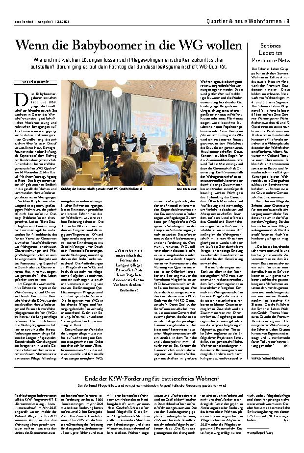 Vorschauseite 1: Wenn die Babyboomer in die WG wollen
