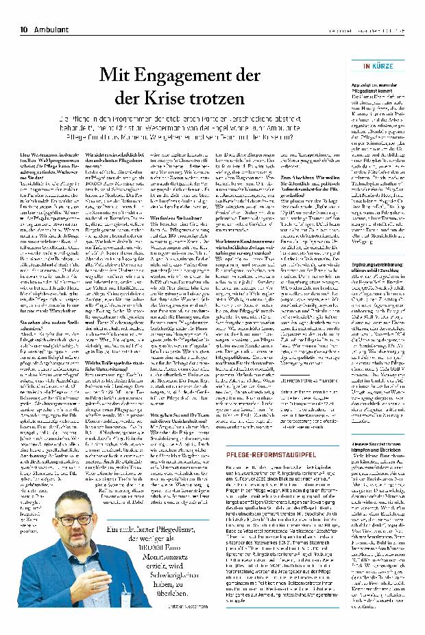 Vorschauseite 1: Mit Engagement der der Krise trotzen