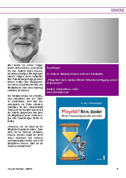 Vorschauseite 2: Was soll geschehen, wenn ich an Demenz erkranken sollte?