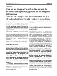 Vorschauseite 1: „Vulnerable Gruppen“ und ihre Bedeutung für die ethische Begründung gesundheitsbezogener Maßnahmen
