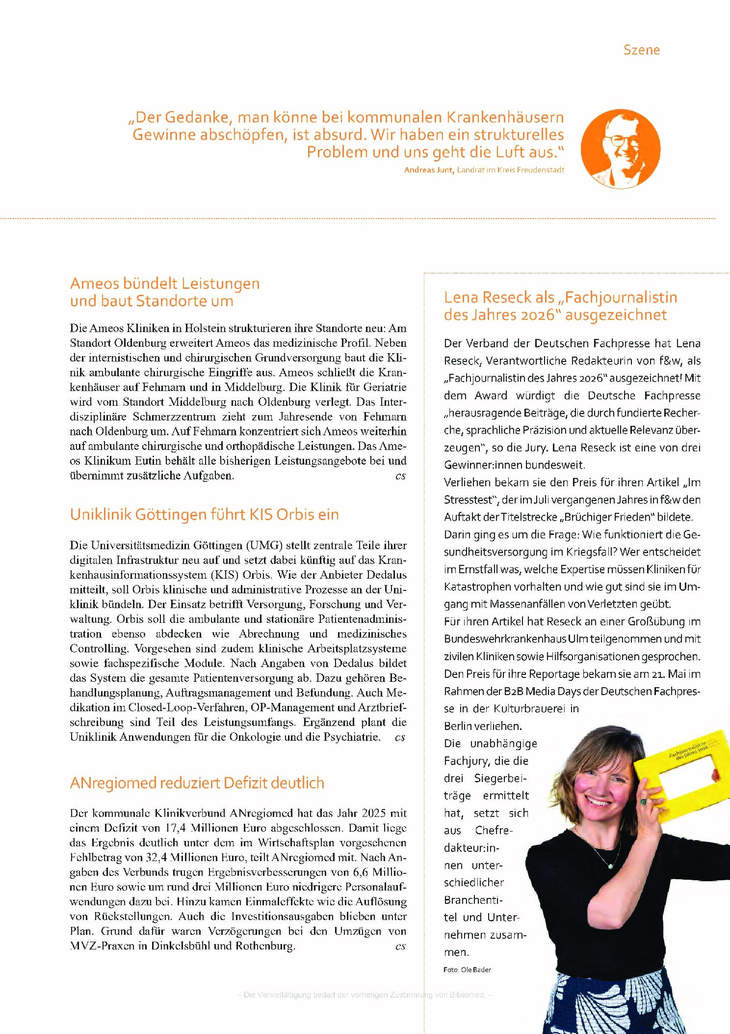 Vorschauseite 3: „Wir brauchen die Frauen in der Chirurgie!“