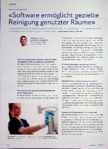 Vorschauseite 1: "Software ermöglicht gezielte Reinigung genutzter Räume"