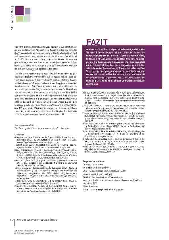 Vorschauseite 5: Klinische Diagnostik des malignen Melanoms