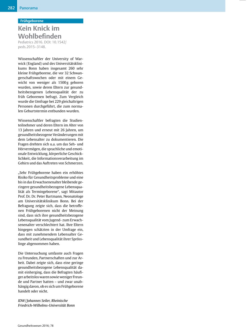 Vorschauseite 1: Kein Knick im Wohlbefinden