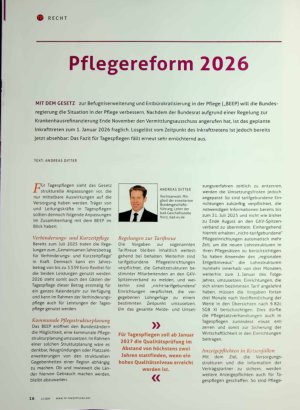 Vorschauseite 1: Pflegereform 2026
