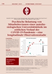 Vorschauseite 1: Psychische Belastung von Mitarbeiterinnen einer anästhesiologischen Universitätsklinik im zeitlichen Verlauf der COVID-19-Pandemie - eine longitudinale Beobachtungsstudie