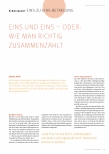 Vorschauseite 2: Eins und eins - oder wie man richtig zusammenzählt