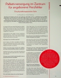 Vorschauseite 2: Palliativversorgung im Zentrum für angeborene Herzfehler | Die physiotherapeutische Sicht The text appears to be free of spelling mistakes.