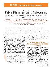 Vorschauseite 1: Frühe Förderung und Prävention