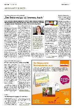 Vorschauseite 1: "Der Reformstau ist immens hoch."
