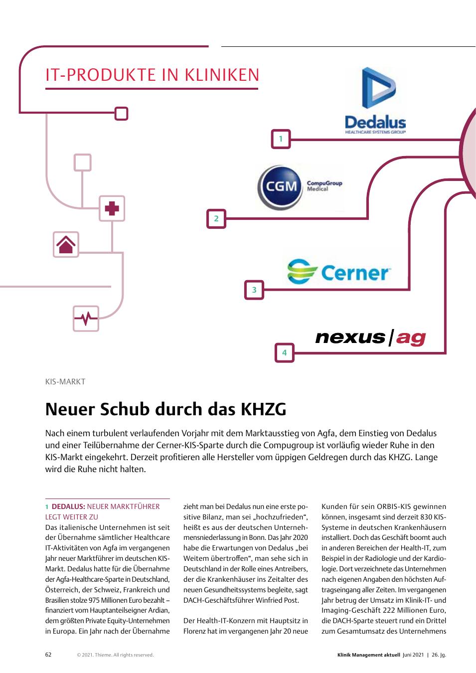 Vorschauseite 1: KIS-Markt: Neuer Schub durch das KHZG