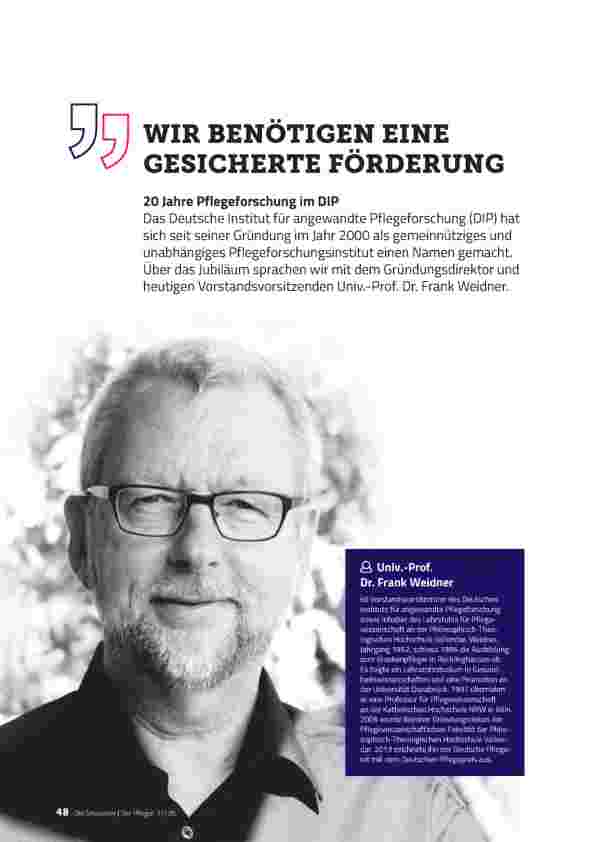 Vorschauseite 1: WIR BENÖTIGEN EINE GESICHERTE FÖRDERUNG.