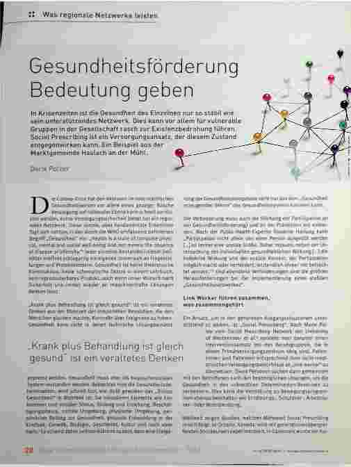 Vorschauseite 1: Gesundheitsförderung Bedeutung geben