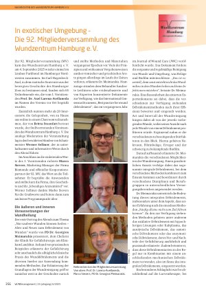 Vorschauseite 1: In exotischer Umgebung – Die 92. Mitgliederversammlung des Wundzentrum Hamburg e. V.