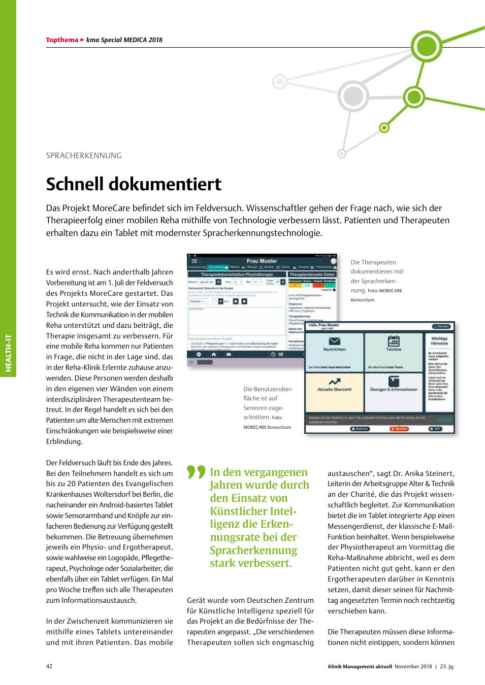 Vorschauseite 1: Spracherkennung: Schnell dokumentiert