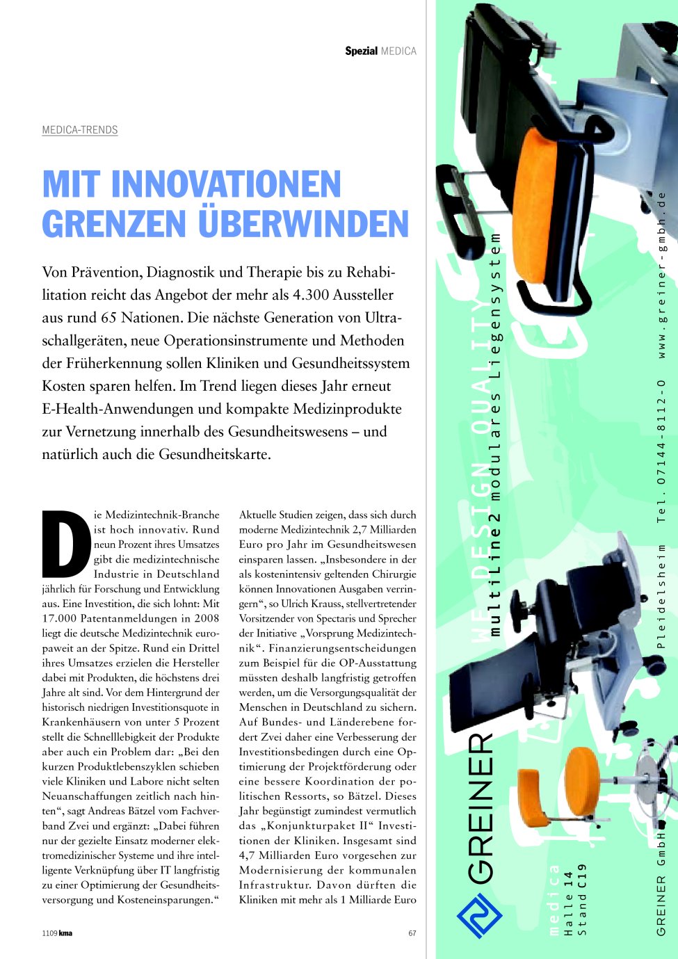 Vorschauseite 1: Mit Innovationen Grenzen überwinden