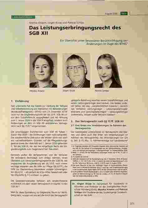 Vorschauseite 1: Das Leistungserbringungsrecht des SGB XII