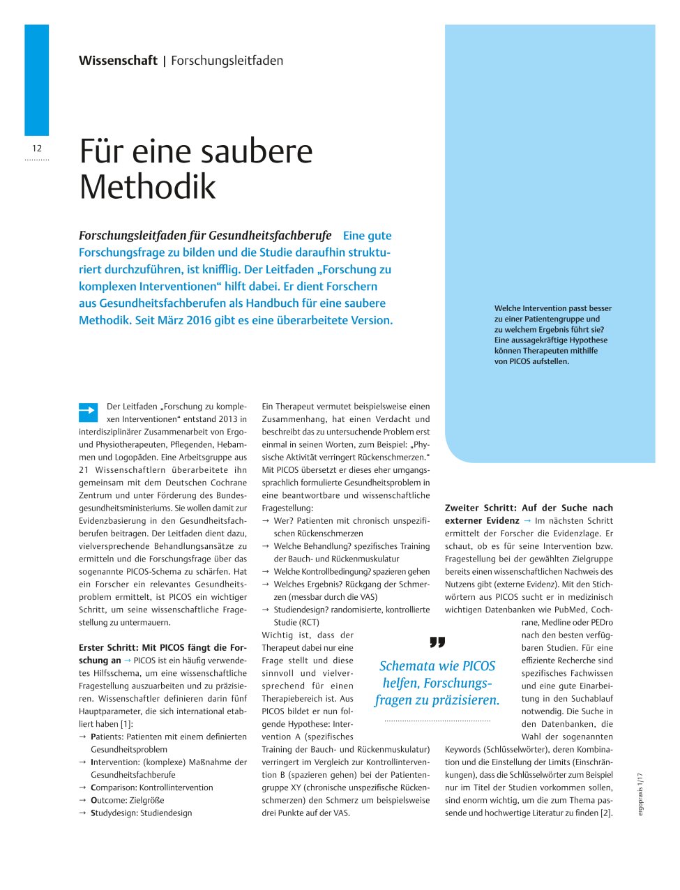 Vorschauseite 1: Forschungsleitfaden für Gesundheitsfachberufe ? Für eine saubere Methodik