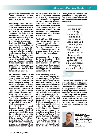 Vorschauseite 3: Gendersensible Pflege