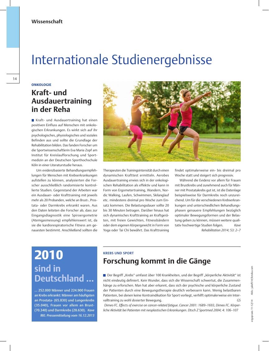 Vorschauseite 1: Internationale Studienergebnisse