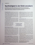 Vorschauseite 1: Nachhaltigkeit in der Klinik verankern