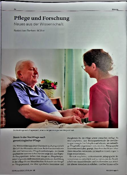 Vorschauseite 1: Pflege und Forschung: Neues aus der Wissenschaft
