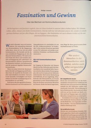 Vorschauseite 1: Faszination und Gewinn Über das Wachsen von Kommunikationsräumen
