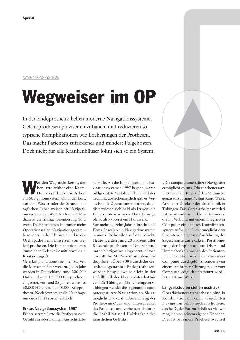 Vorschauseite 1: Wegweiser im OP
